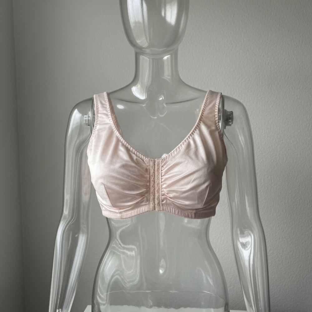 Glamorise 1803 Front Closure Leisure‎ Wireless Bra 48 B C D Blush